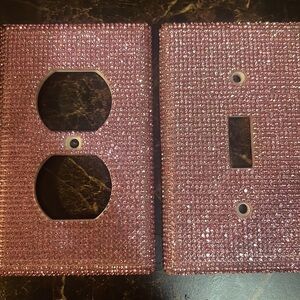 Pink Rhinestone Light Switch & Outlet Covers